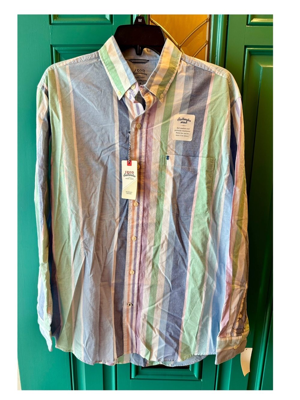 Izod Pastel Stripe Men’s Button Down Shirt